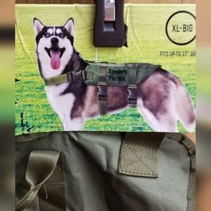Camouflage Tactical K-9 Vest - Seahawks Patrol - Large - XL Dog up to 37" Girth